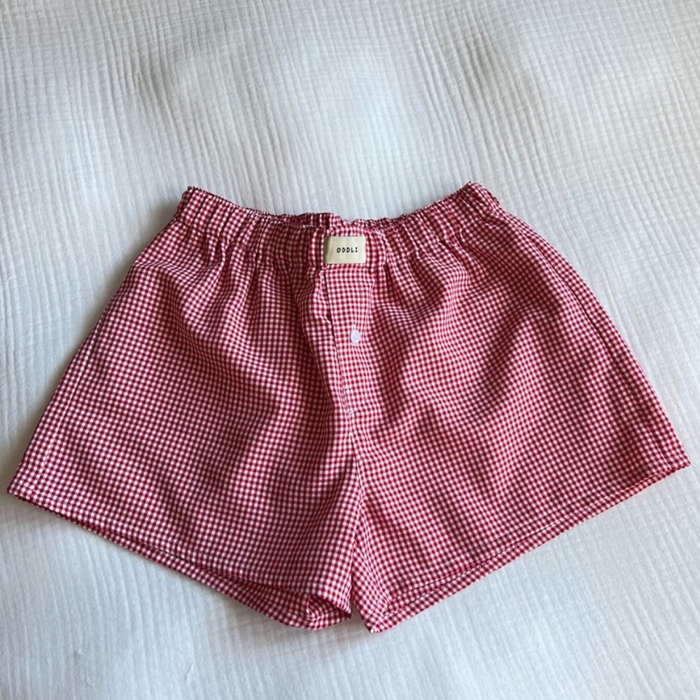 Oddli red gingham shorts
